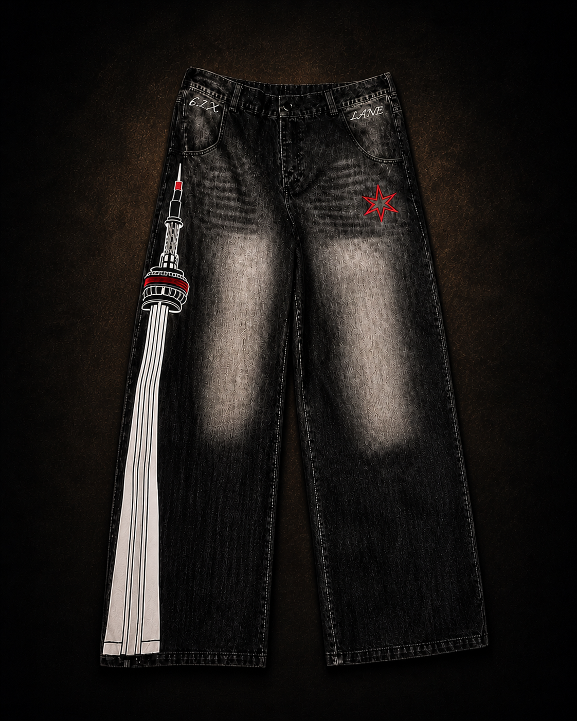 "Take Care" Jeans - BLACK