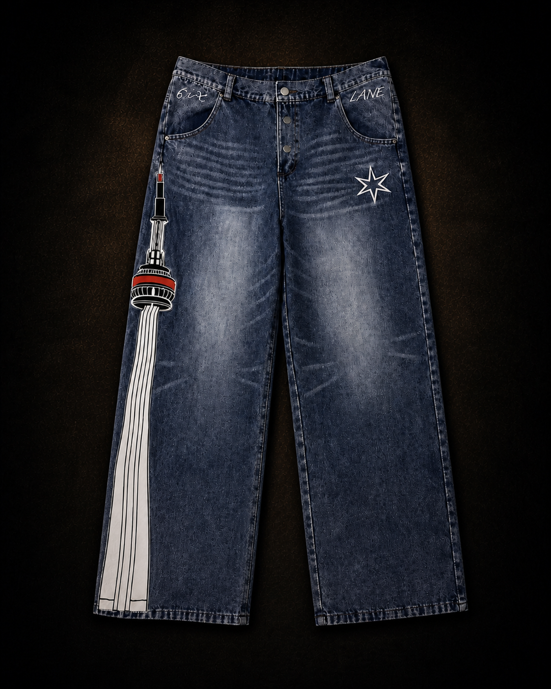 "Take Care" Jeans - BLUE