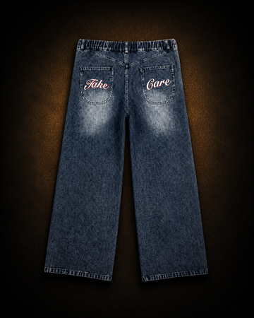 "Take Care" Jeans - BLUE